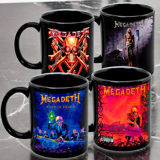 Juego de 4 tazas de Megadeth - Elige tus diseños!