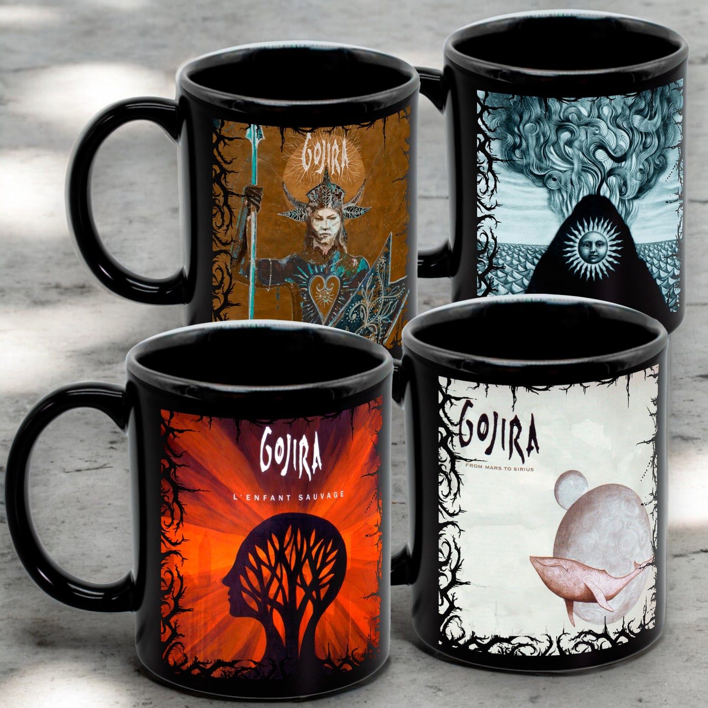 Juego de 4 tazas de Gojira - Elige tus diseños!