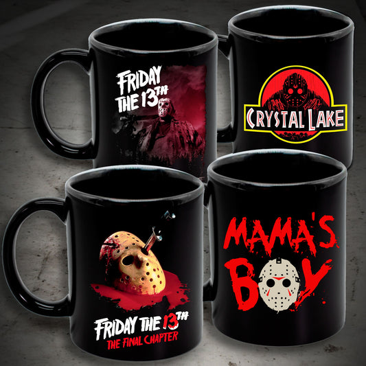 Juego de 4 tazas de Friday the 13th - Elige tus diseños!