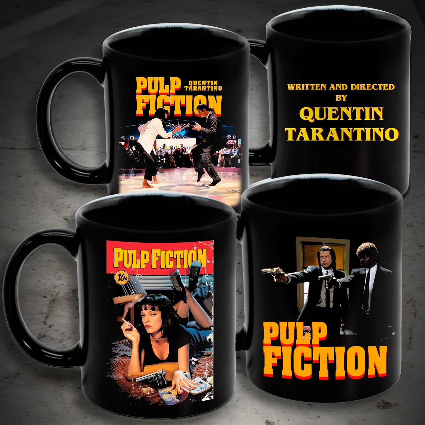Juego de 4 tazas de PULP FICTION - Elige tus diseños!