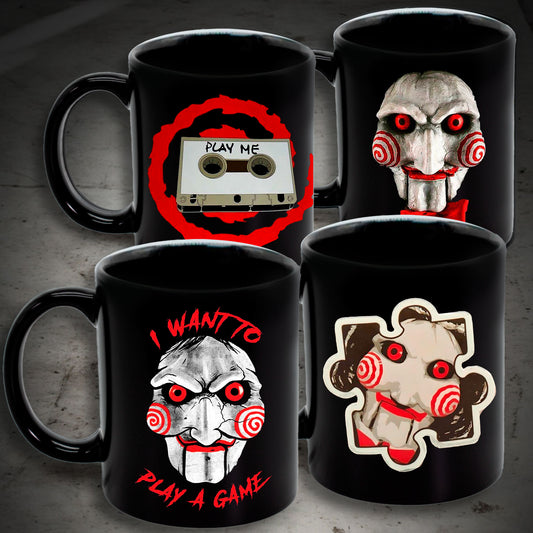 Juego de 4 tazas de Saw - Elige tus diseños!