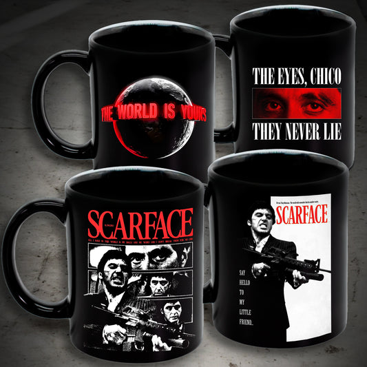 Juego de 4 tazas de SCARFACE - Elige tus diseños!