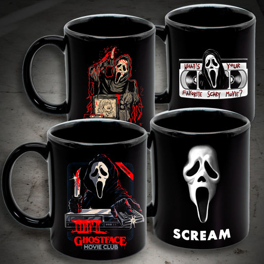 Juego de 4 tazas de Scream - Elige tus diseños!