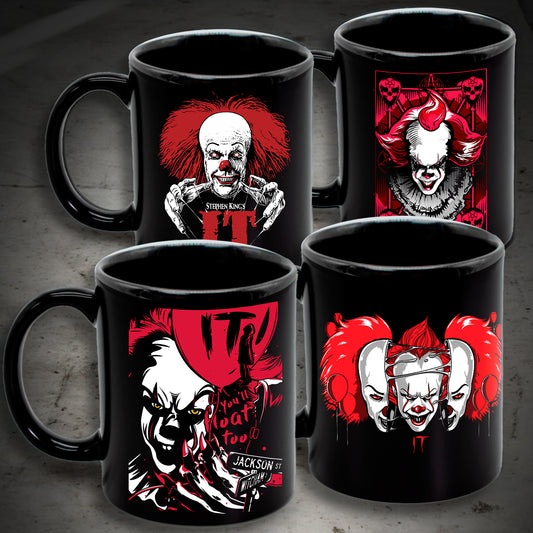 Juego de 4 tazas de Pennywise IT - Elige tus diseños!