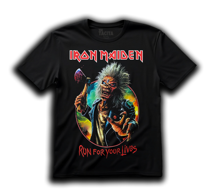 Polera IRON MAIDEN - RUN FOR YOUR LIVES v2
