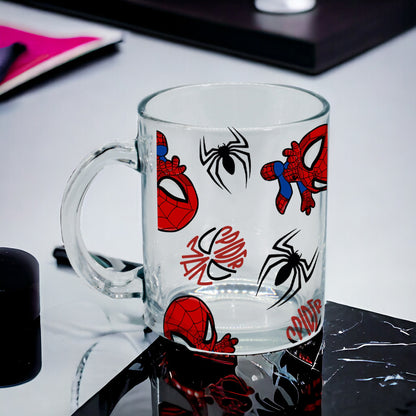 Superhéroes juego de 4 tazas transparentes