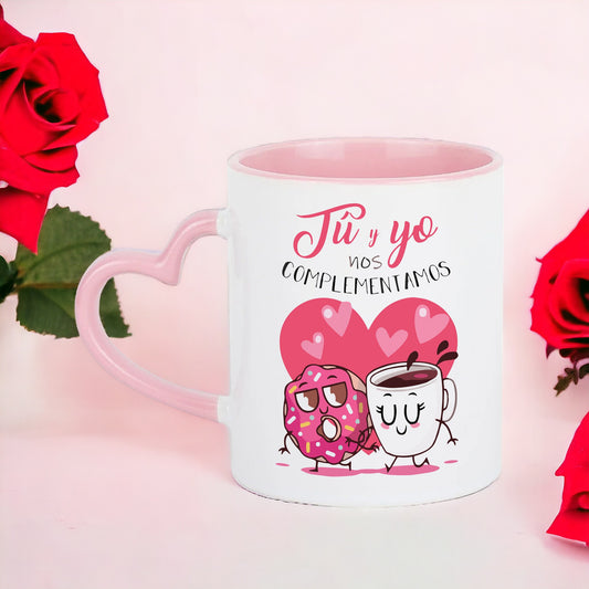 Taza especial San Valentín - "Tu y yo nos complementamos"