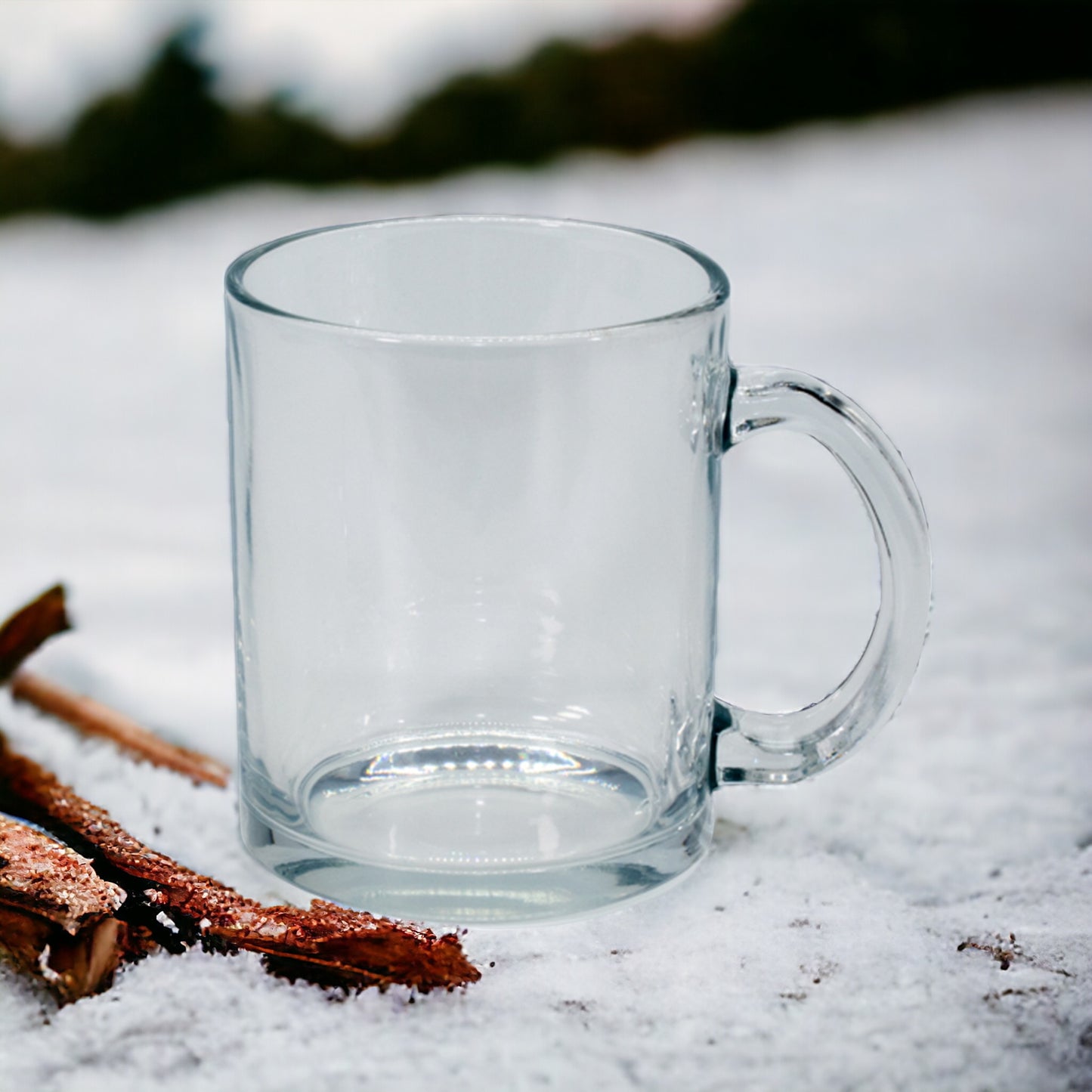 Taza de vidrio transparente - PERSONALIZADO