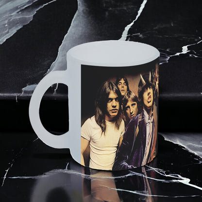 Taza AC/DC vidrio Frosted