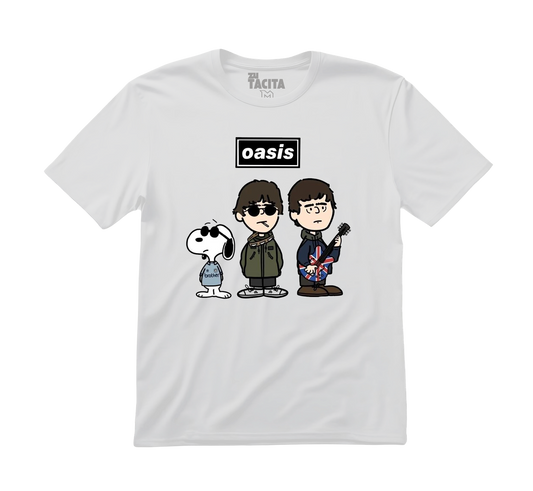 Polera OASIS - SNOOPY BAND WHITE