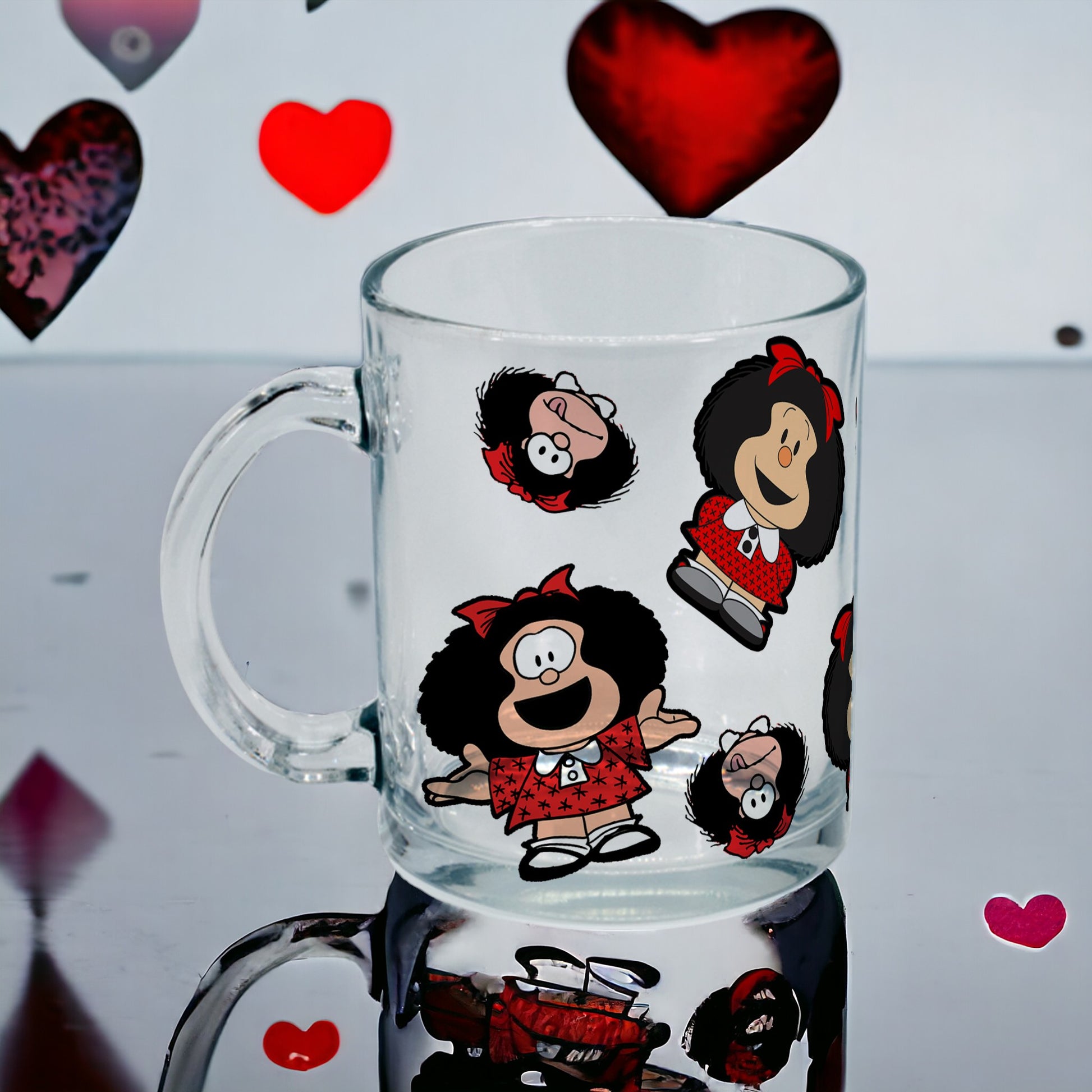 Taza Mafalda vidrio transparente