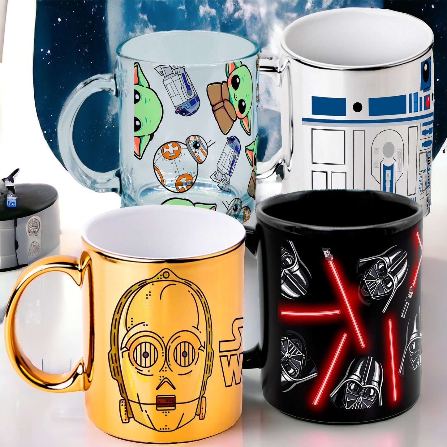 Juego de 4 tazas de Star Wars