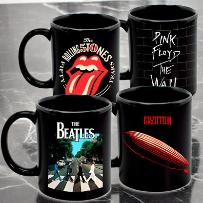 Juego de 4 tazas "Clasicos del Rock"